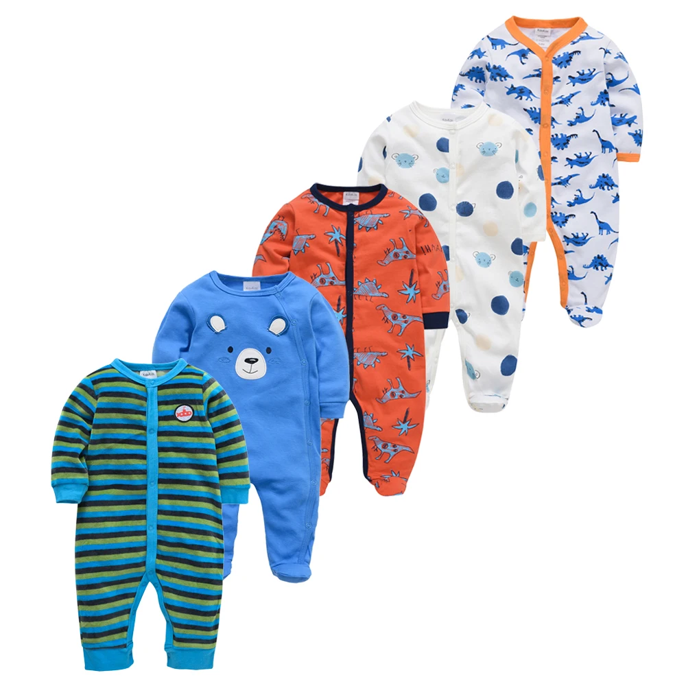 Honeyzone Newborn Baby Girl Clothes Neonato Vetement Bebe Garcon Animal Cartoon Baby Sleepsuit Full Sleeve Infant Romper 0-12M