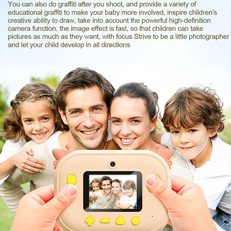 Kids Digital Camera Toys Digital Printing HD 1200W Pixel Recording WI-FI Suport Front And Rear Dual Instant Child Camera Present 3 Kids Digital Camera Toys Digital Printing HD 1200W Pixel Recording WI-FI Suport Front And Rear Dual Instant Child Camera Present 3