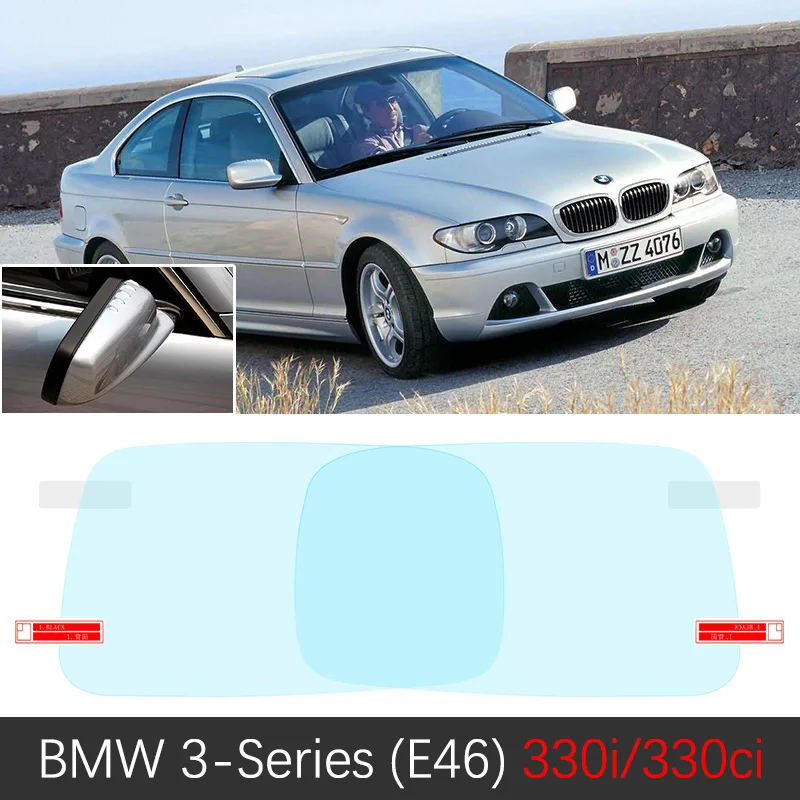 Полное покрытие Защитная пленка для BMW 3 серии 1998~ E46 E90 F30 G20 318i 320i 325i 328i 330i заднего вида непромокаемые противотуманные пленки - Название цвета: E46 330i 330ci