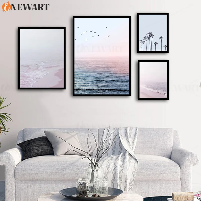 Natural Scenery Wall Art Sea Ocean Landscape Poster Prints and Picture Home Decor Living Room Decoration Decorative Canvas | Дом и сад