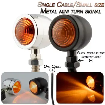 

Bullet Motorcycle Turn Signal Indicator Lamp Light Moto Blinker Light For Harley Honda Fatboy Chopper Bobber Suzuki Black /Silve