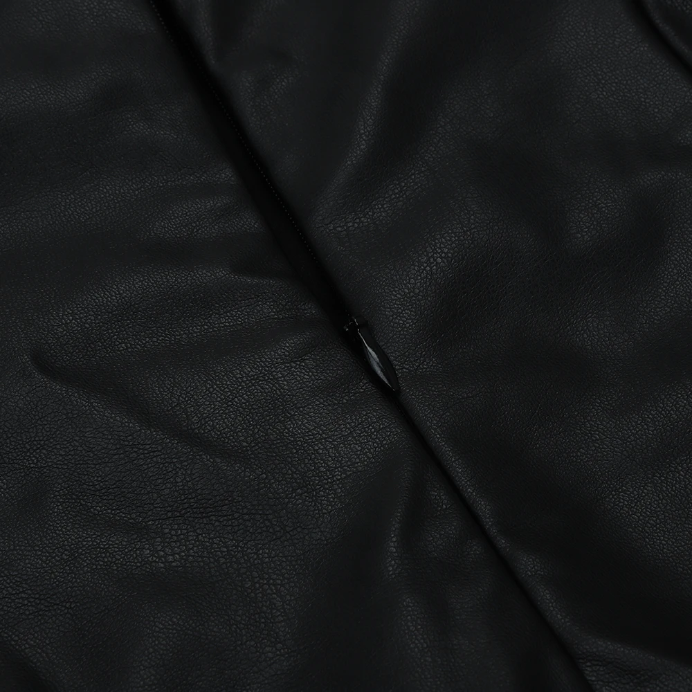 Мода черное сексуальное PU V образным вырезом с длинным рукавом обтягивающее клубное мини-платье с открытыми плечами с открытой спиной летние женские платья Vestidos