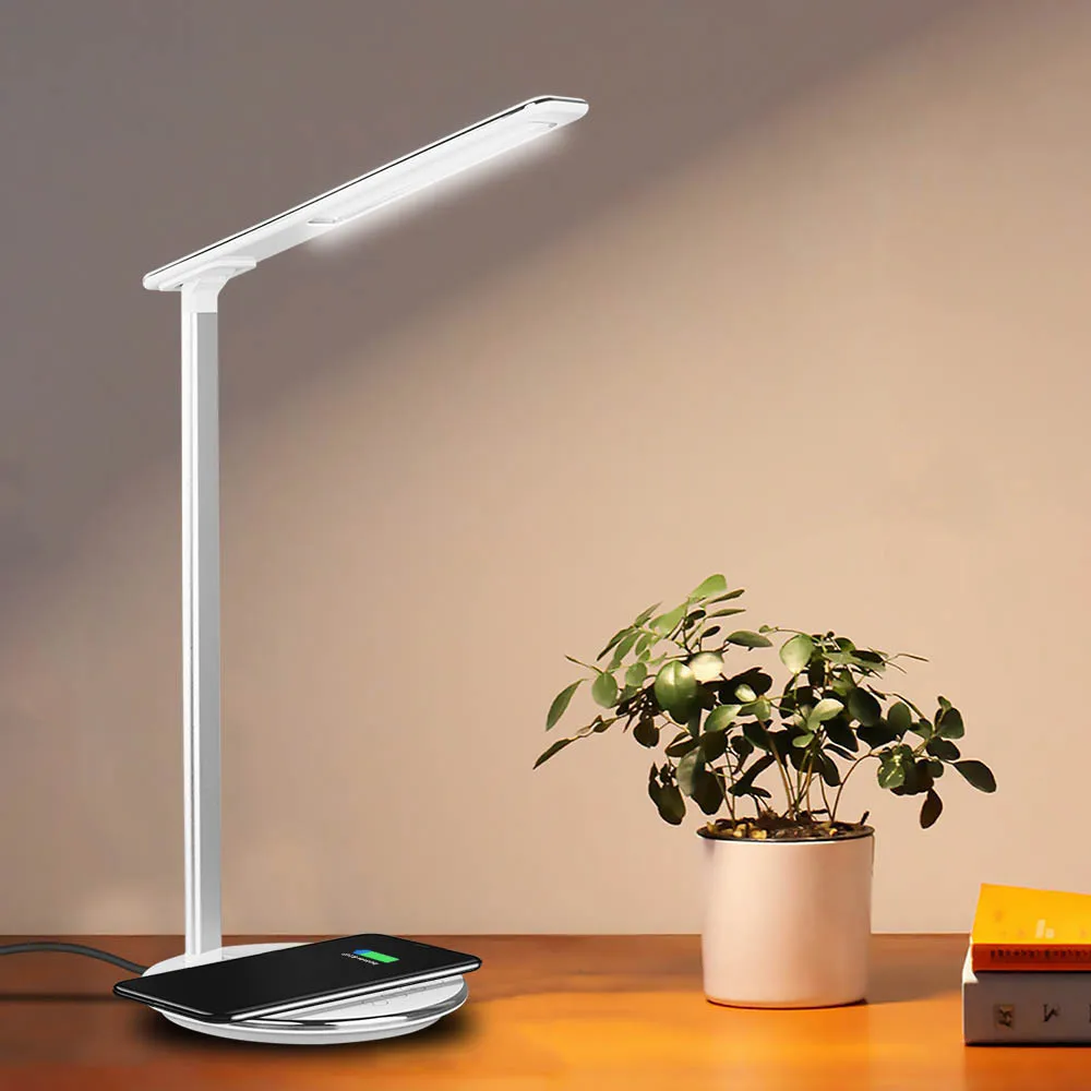 

Reading Table Lamp 48LED Smart Touch Wireless Charging Eye Lamp with Wireless Fast Charger Mobile Phone Charging