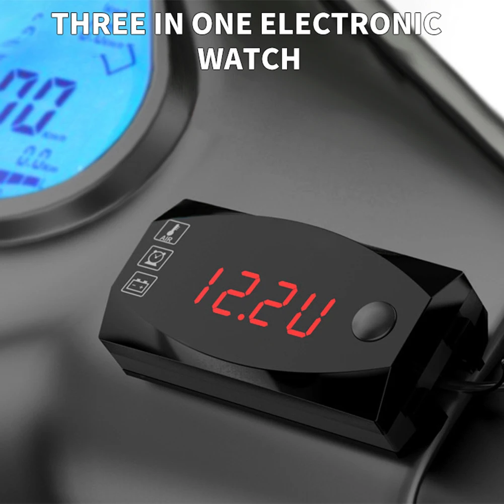 

Electronic Watch Thermometer Three-in-one LED 12V Universal Large Screen Digital Display IP67 Waterproof and Dust-proof
