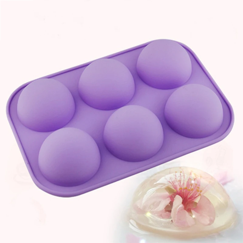 1PCS Silicone Cake Mold 6 hole Half Sphere Shape Handmade Soap Molds Cookies Chocolate Dessert Fondant Moulds | Дом и сад