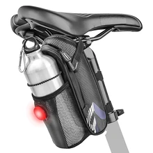 Велосипедный влагонепроницаемый сумка для сиденья сумка велосипедный задний Чехол с светодиодный задний фонарь безопасности для езды на велосипеде бутылка для воды сумка седло сумка
