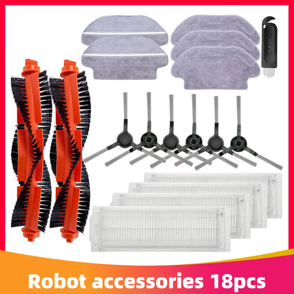 Hepa Filter Main Side Brush Mop Rag Cloth for Xiaomi Mijia LDS / STYJ02YM Conga 3490 Viomi V2 PRO V3 SE Robotic Vacuum Parts | Бытовая