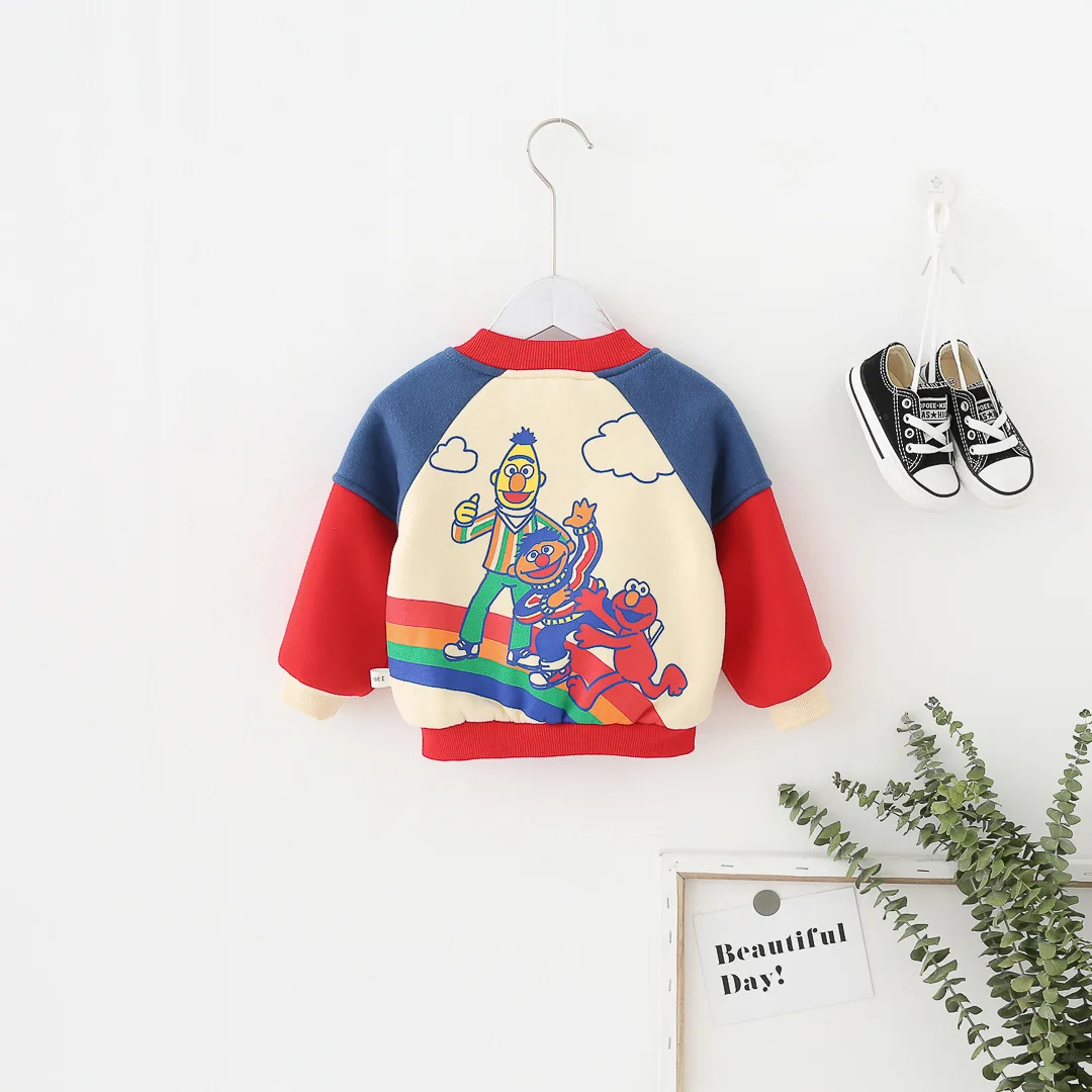 Children Jacket New Arrive O-neck Cartoon Coat for Grils Long Sleeve Thickrm Coats Print Cartoon Winter Jacket for Baby
