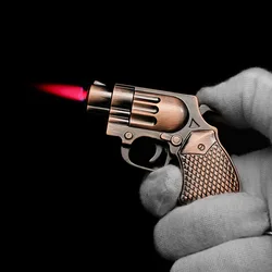 Metal Mini Red Flame Kechain Lighter Windproof Butane Gas Lighter Cigarette Jet Turch Lighter Smoking Accessories Men Gifts