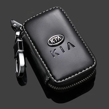 

1pcs Leather Car Key Case Key Cover For KIA K2/3/4/5 Stinger Sportage Soul Sorento Seltos Forte Optima Ceed Rio