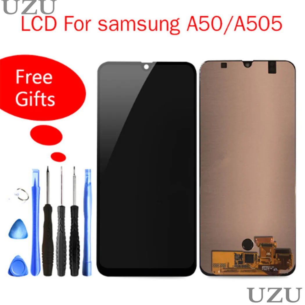 Для samsung Galaxy A50 A505 ЖК-дисплей с сенсорным экраном дигитайзер в сборе с рамкой для samsung A50 lcd