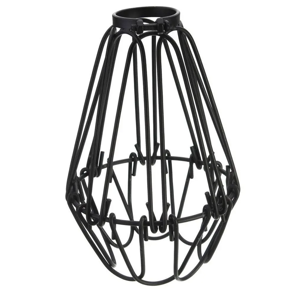 1PACK Black Цветочная форма бутона старинный светильник лампа защитный абажур для лампы Клетка Подвесные светильники Потолочный светильник настенная защита лампы черный/красный/синий abajur D35 - Цвет корпуса: 1PACK Black