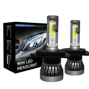 

a pair H4 LED 90W 12000LM car Headlight Bulbs Conversion Kit COB Hi/Lo Beam Bulb White High Power 6000K