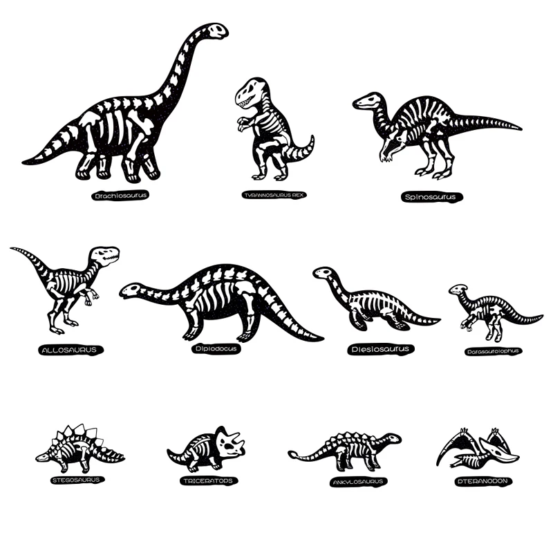 Tofok Fossil скелеты динозавров Светящиеся Настенные наклейки креативная гостиная DIY настенные наклейки сверкающий в темноте съемный декор