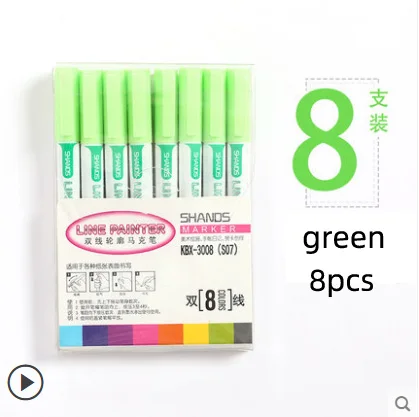 8pcs 8 шт./компл. ручка-маркер Канцтовары Маркер ручка милый маркер ручка японские Канцтовары милые офисные школьные принадлежности - Цвет: 8pcs