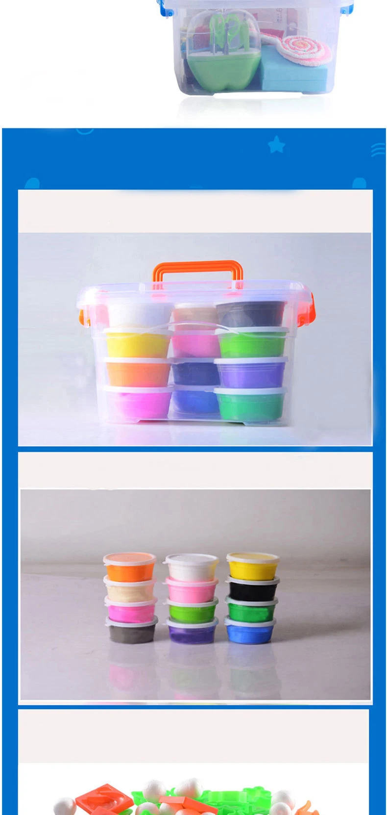Kids Polymer Clay Super Light slime kit DIY Modelling Clay Slime Soft Intelligent Plasticine Learning Education Children For Toy