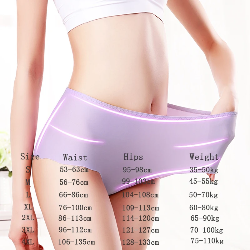 3Pcs Seamless Panties For Women Plus Size Underwear 2XL 3XL 4XL Women's Cotton Briefs Comfort Intimates Fashion Female12 Colors plus size panties