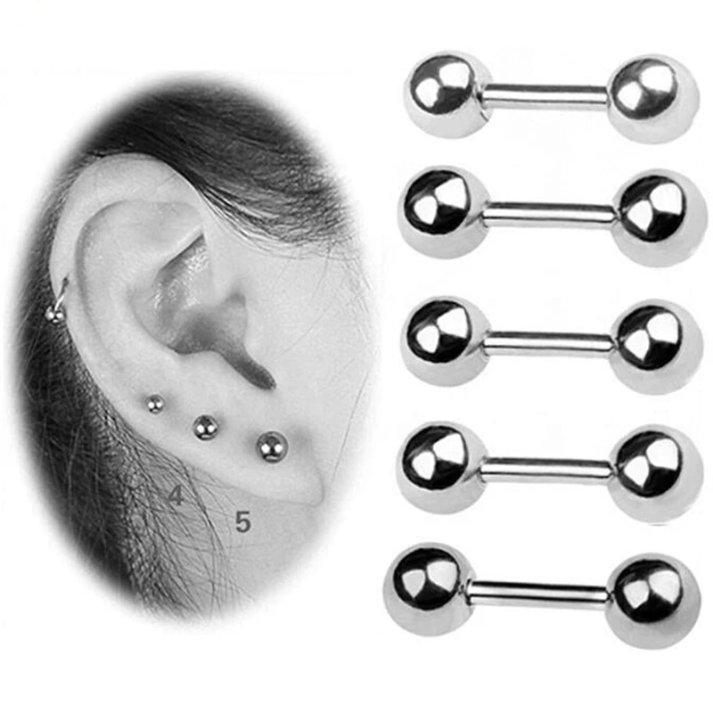 10pcs 3 4 5 6mm Surgical Steel Semi Replacement Balls Body Jewelry Piercing Barbell Tongue Nipple Belly Button Helix Rings Parts piercing jewelry body piercing jewelry body jewelry