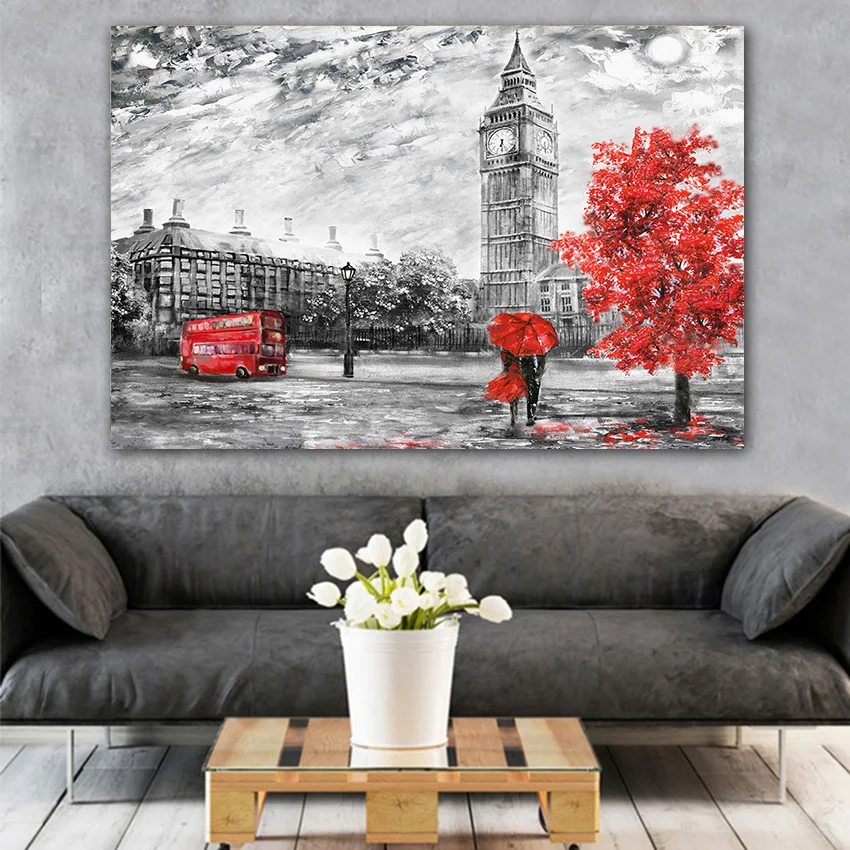 Романтические цветы Картина на холсте для домашнего декора Парижская Башня