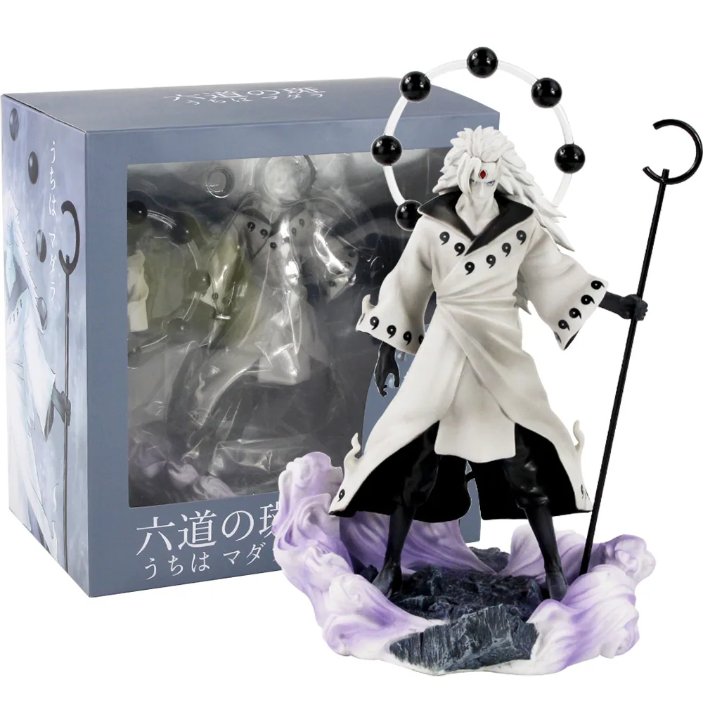 Наруто Shippuden фигурка Madara Uchiha Obito Rikudou Sennin Аниме ПВХ Коллекционная модель игрушки - Цвет: 27cm with box