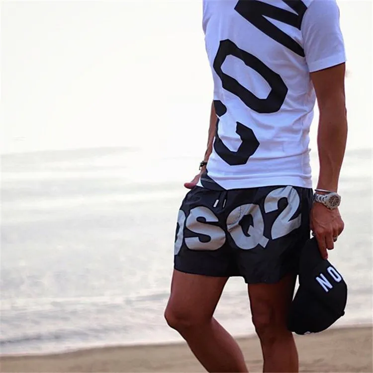 

Summer New Style Muscle Brother Sweat Absorbing Quick-Dry Shorts Men's Beach Sports Outdoor Fitness Running Basketball Shorts