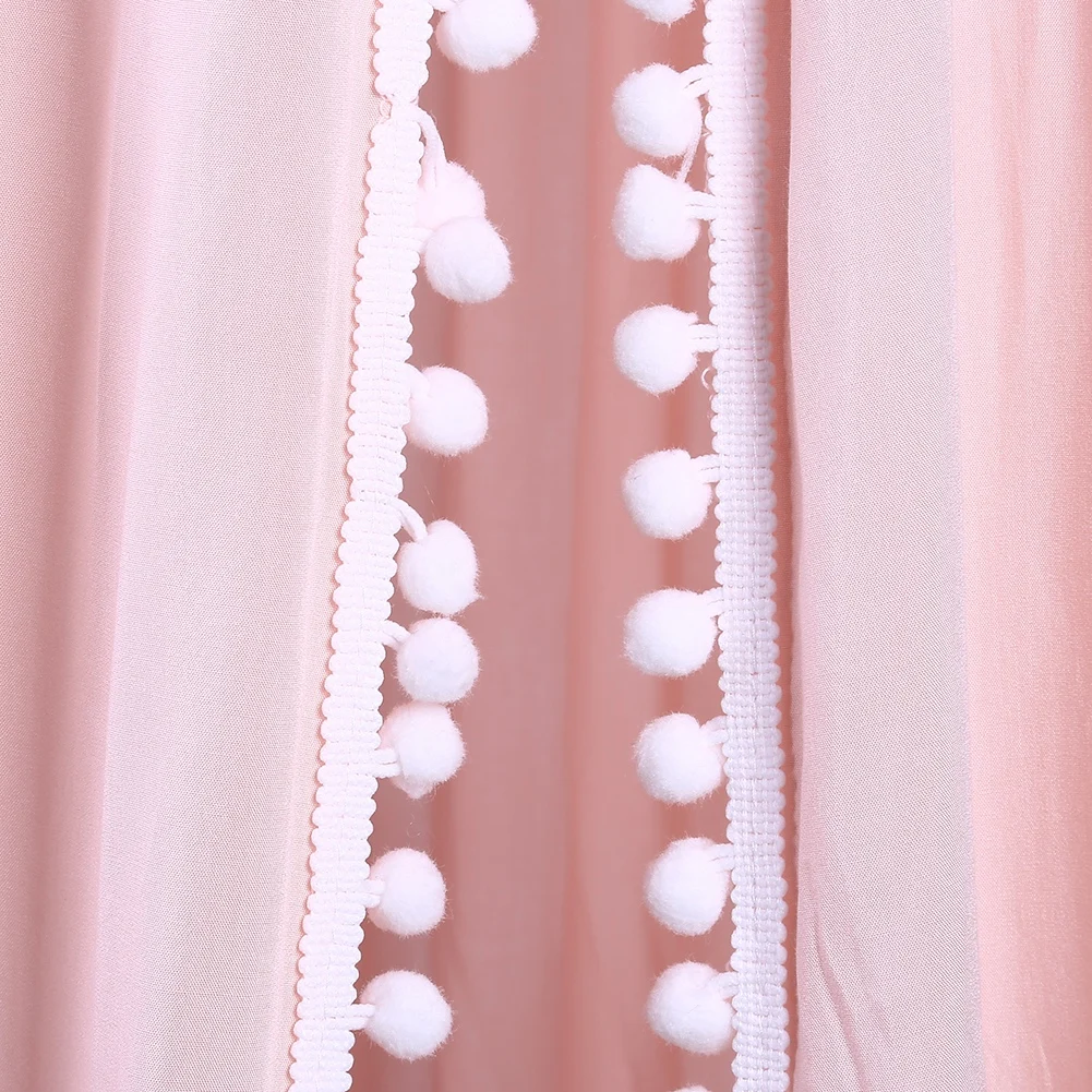 Puseky Baby Kids Round Dome Bed Canopy Mosquito Netting Curtain Cover Home Bedroom Decoration