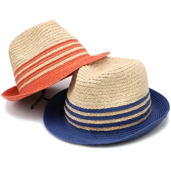 

Straw Fedora Panama Hat Summer Beach UPF Sun Protection with Brim Fedora Beach Colorful Fishing