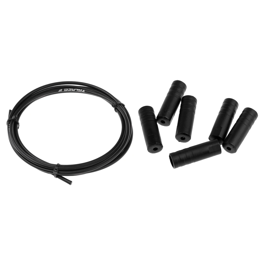 9.7 ft/Roll MTB  Road Bike Derailleur Shift Cable Housing Hose Cover End Caps Tips Crimps