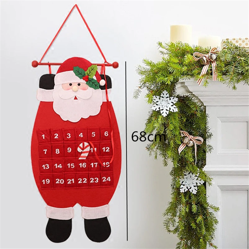 Рождественский календарь Санта Клаус Снеговик украшения Regalos De Navidad для дома Рождественский календарь детский календарь на день рождения
