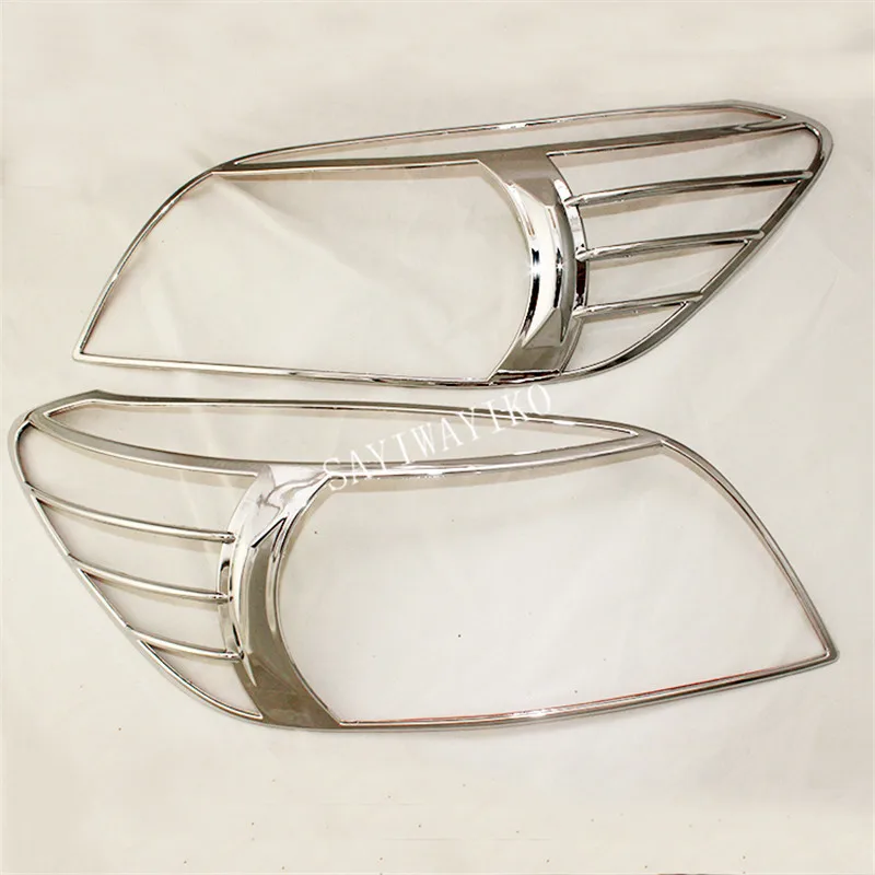 2 шт. хромированная накладка на фары для Toyota XA20 RAV4 2006-2012 головные лампы, украшение рамы, автомобильные аксессуары