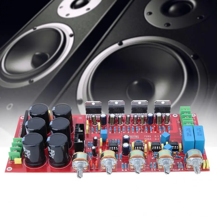 Плата усилителя звука TDA7294 2,1 канал 2x80 Вт+ 160 Вт сабвуфер Hi-Fi усилитель мощности Модуль платы