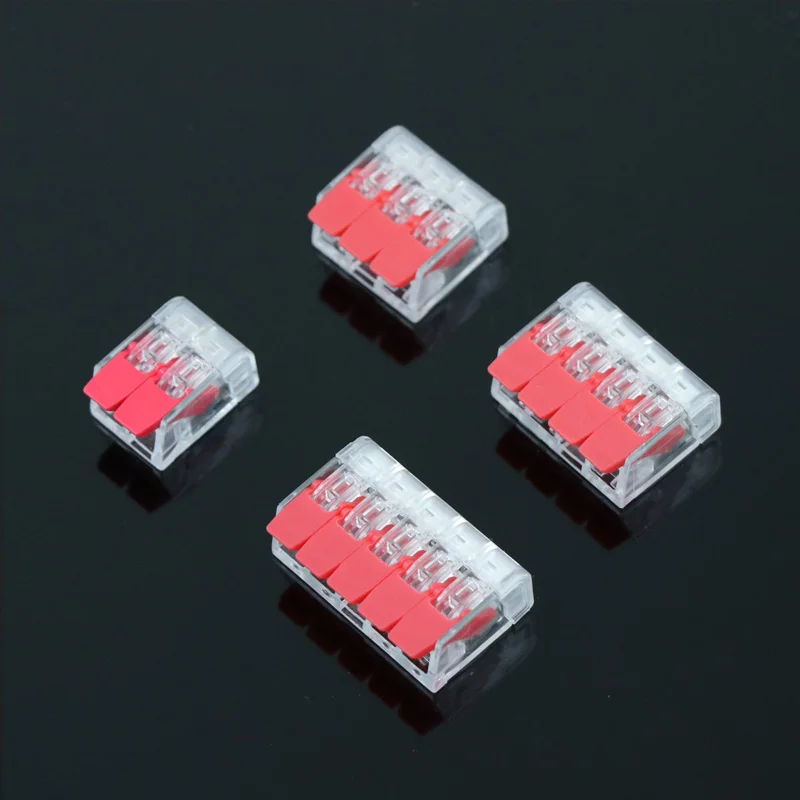 Провода Соединительный кабель 2 pin Разъемы терминал Мини Быстрый 3pin 4 pin 5 pin conectores терминалы quick eletrico коннектор - Цвет: red Connector