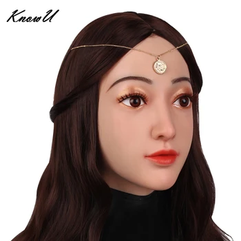 

KnowU Realistic Silicone Masquerade Handmade Femalemask Full Head Headgear Crossdress Transgender Transvestites Drag Queen