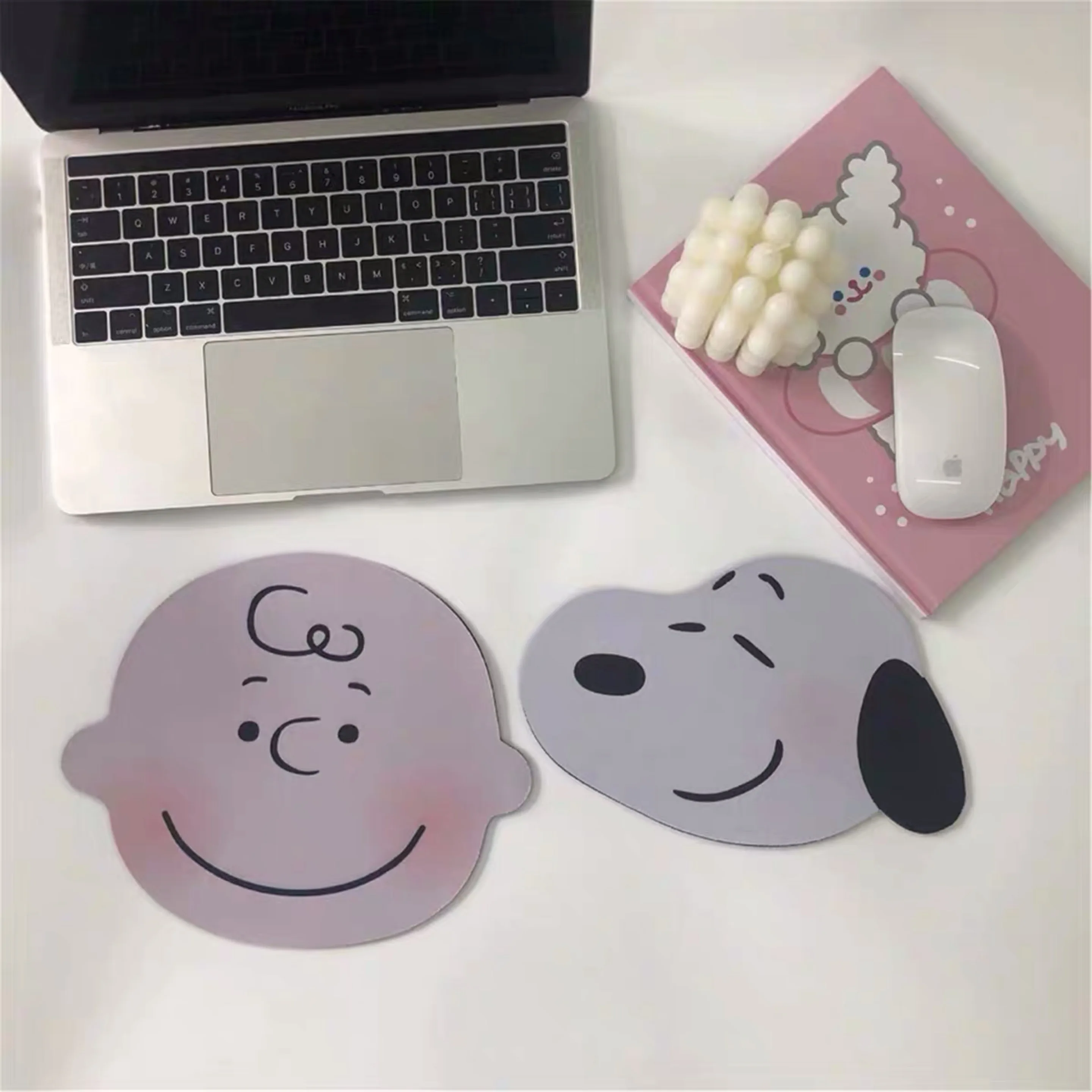 Charlie Peanuts Rogue Dog мультфильм kawaii коврик для мыши ПВХ Ультра мягкий натуральный каучук Персиковое сердце поросенок домашний компьютер Противоскользящий Настольный коврик - Цвет: Charlie