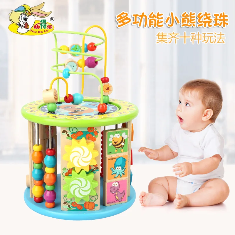 

New Style Wood Bead-stringing Toy Treasure Chest Educational Beaded Bracelet Youdele