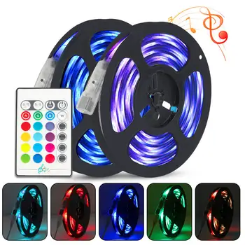 

Diode Tape Ribbon strip Light Led light RGB Music USB 5050 Strip Remote controller Control IP65 Flexible Strip Ribbon tape