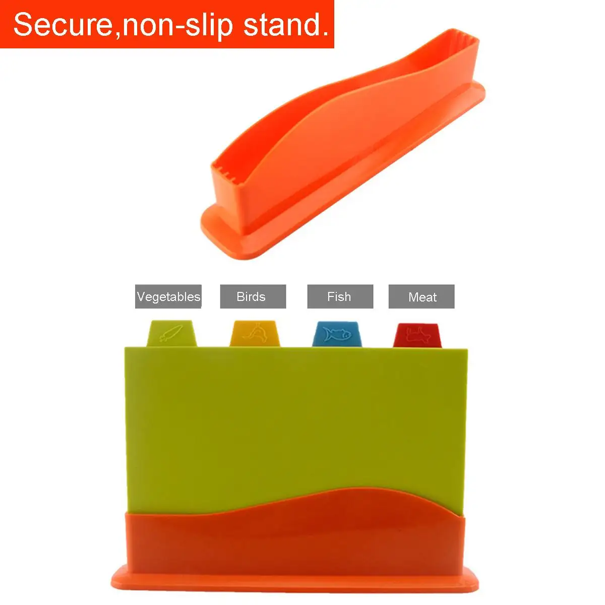 4x Kitchen Chopping Boards Non Slip Plastic Colour Coded Cutting Board Set 4x Kitchen Chopping Boards Non Slip Plastic Colour Coded Cutting Board Set