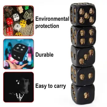 

Creative Skull Bones Dice Six Sided Skeleton Dice Club Pub Party Game Toys Resin Dice For Children Adults