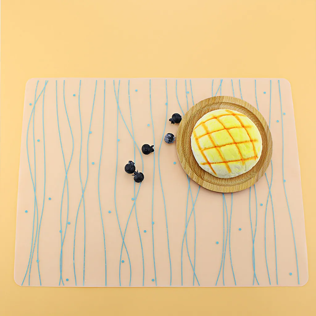 Silicone Placemat Insulation Table Mat Pot Mat Square Cartoon Baby Placemat Dining Table Mat Kitchen Accessories Insulated Mat