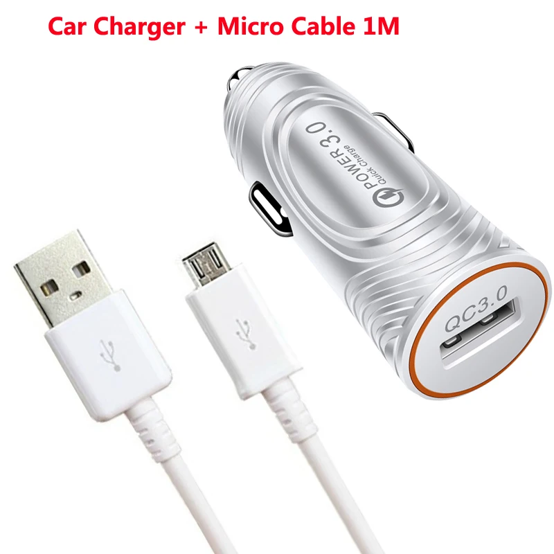 Кабель Micro USB type C для телефона huawei P smart Plus mate 30 20 10 lite Y9 Y7 Y6 Y5 Prime QC 3,0 кабель для быстрой зарядки - Тип штекера: Micro Charger Cable
