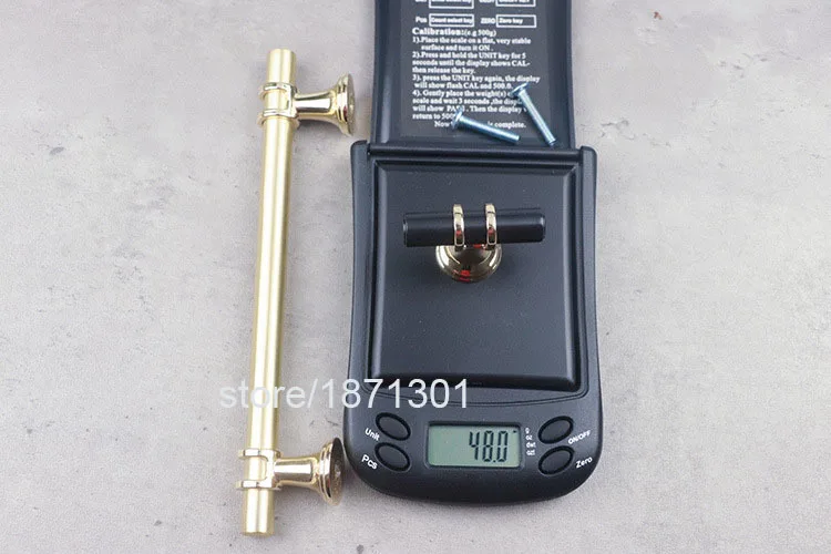 Real gold handle black gold color single hole long handle zinc alloy modern simple luxury drawer cabinet door handle