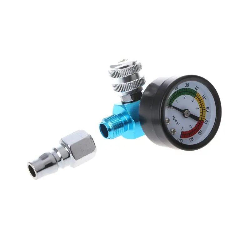 

1/4" BSP HVLP Spray Gun Pressure Gauge Air Regulator Valve Diaphragm Control