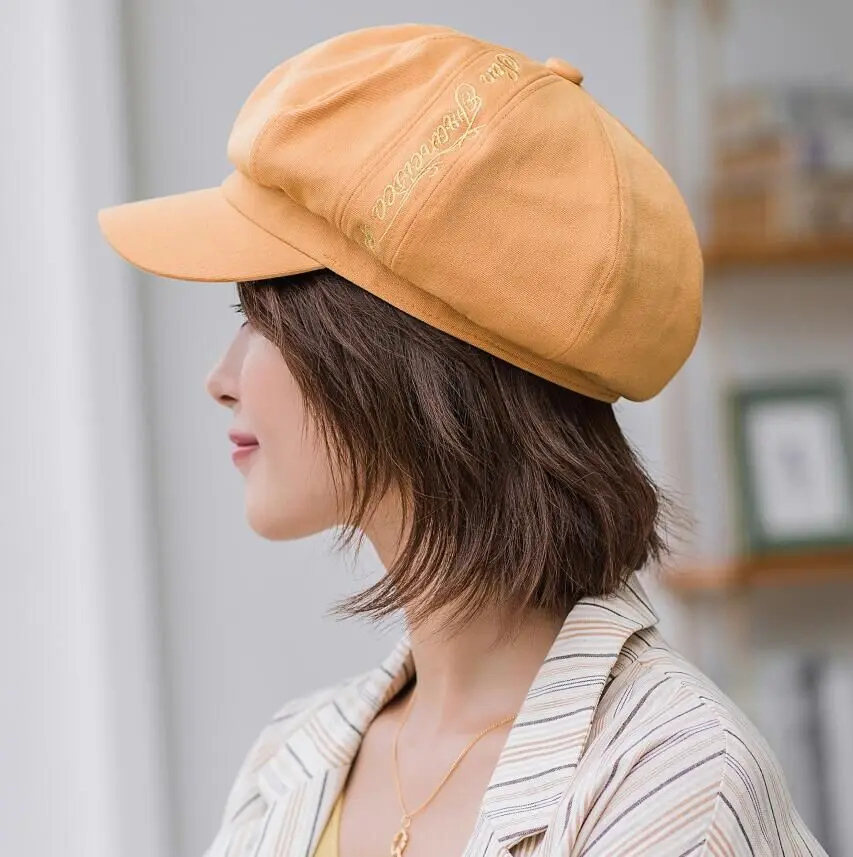 SUOGRY Хлопок Смесь маляр Newsboy шапки женские зимние козырек Casquette Gorras Gavroche элегантные винтажные модные