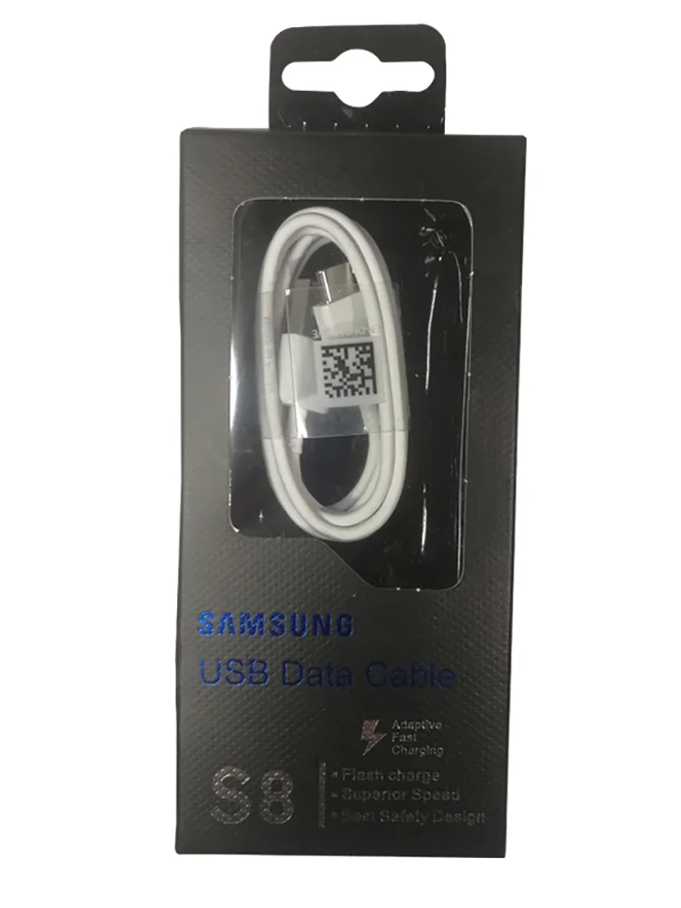 white Кабель для быстрой зарядки samsung Galaxy S8 S9 Plus 1,2 M type C для Galaxy A30 A40 A50 A60 A70 S10 S10+ S9+ S8+ Note 8 9 - Цвет: white