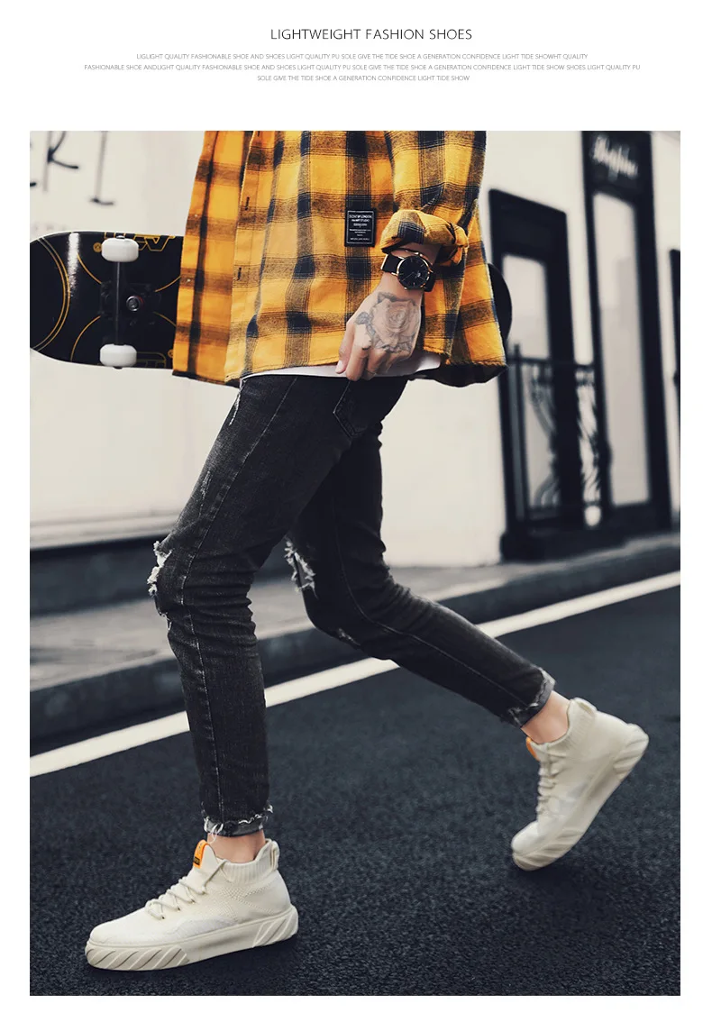 New mesh casual sneakers outdoor jogging sneakers men's laced flat soles