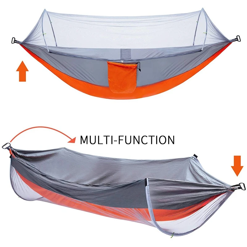 Portable Camping Outdoor Travel Hammock With Mosquito Net Swing Sleeping Lightweight Travel Bed Hammock for Hiking Garden