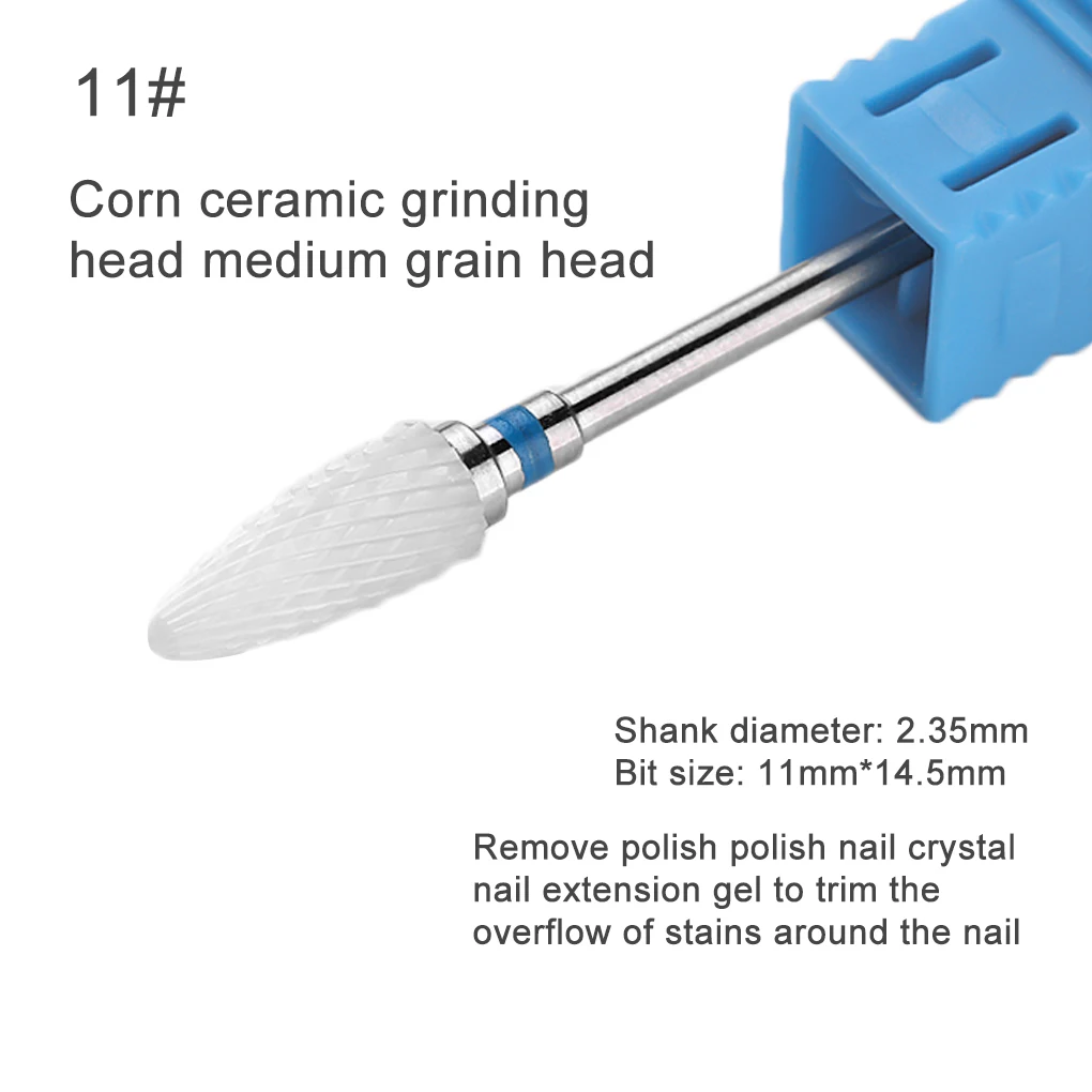 Ceramic Nail Drill Bit Electric Nail Grinding Machine Bits Manicure Art Tools Grinding Head Manicure Pedicure Tool