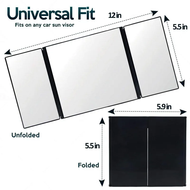 Car Cosmetic Makeup Mirror Sun Visor Mirror Sun-shading Automobile Decoration Mirror Car Accessories