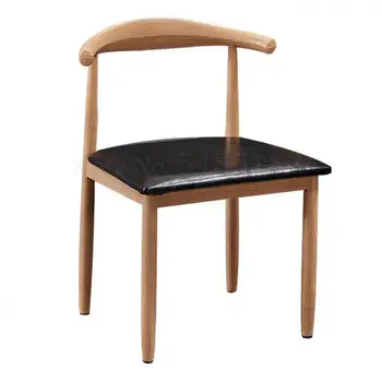 

Fast food tables and chairs European wrought iron horn chair economical dining furniture commercial milk tea snack restaurant ta