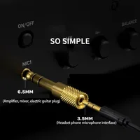 1/2pcs 6.5mm to 3.5mm Male to Female Headphone Stereo Audio Jack Plus Adapter 6.5 3.5 Converter Gold Music MP3 L19 - Image 6